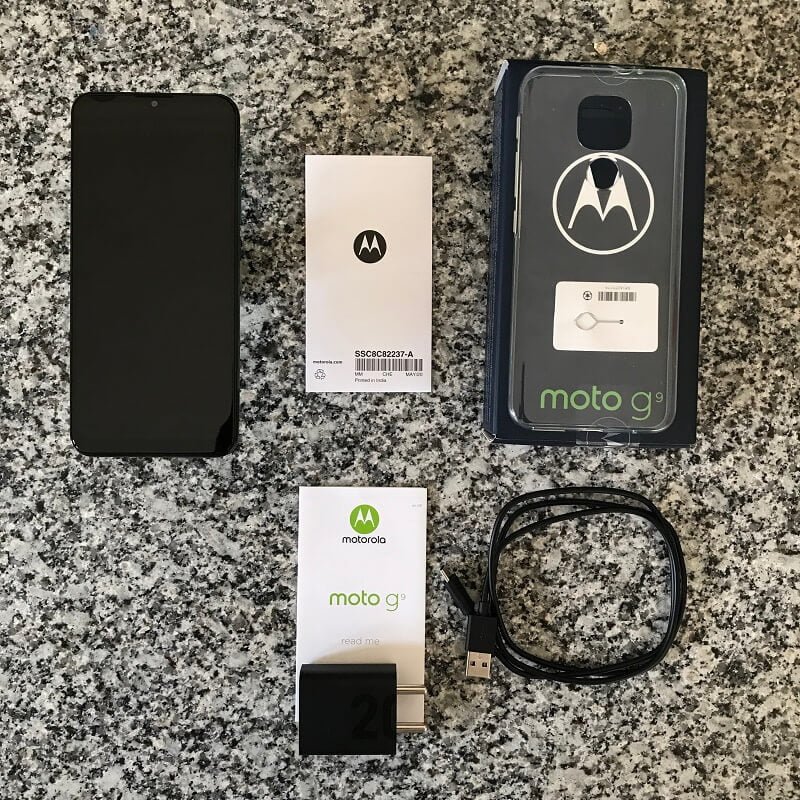 Motorola Moto G9 In Box Contents