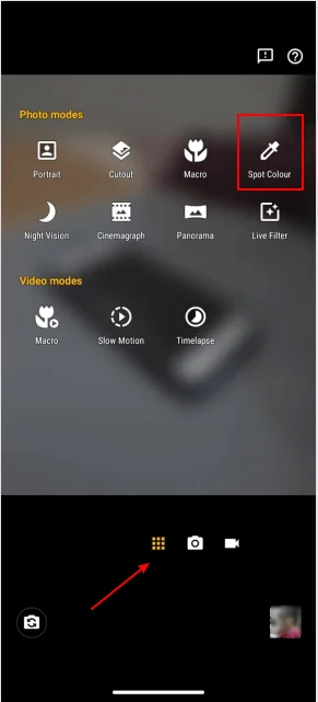 Spot Color Camera Setting