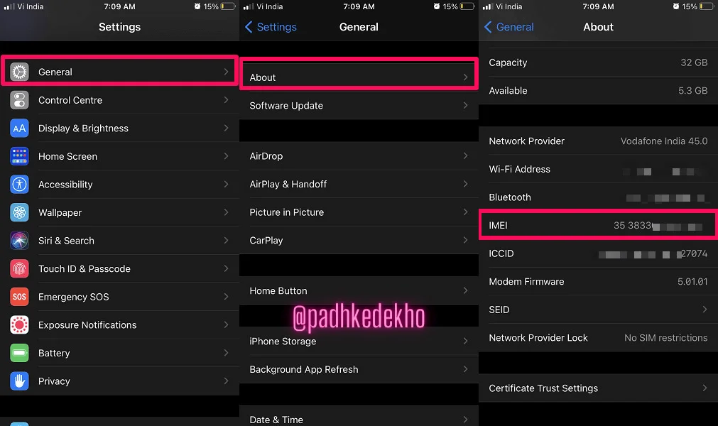 IMEI On iPhone How To