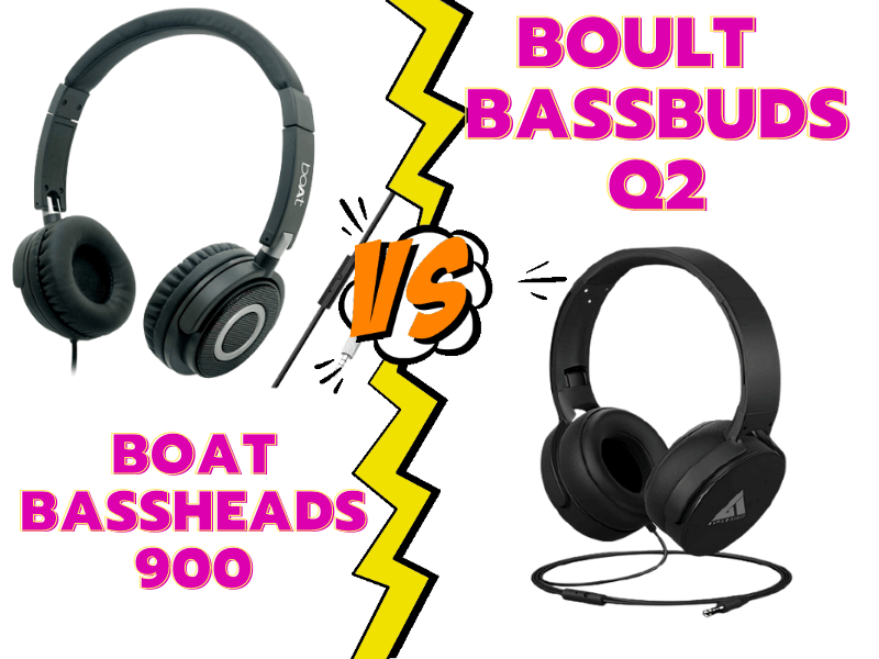 BoAt Bassheads 900 Vs Boult Audio Bassbuds Q2 Comparison