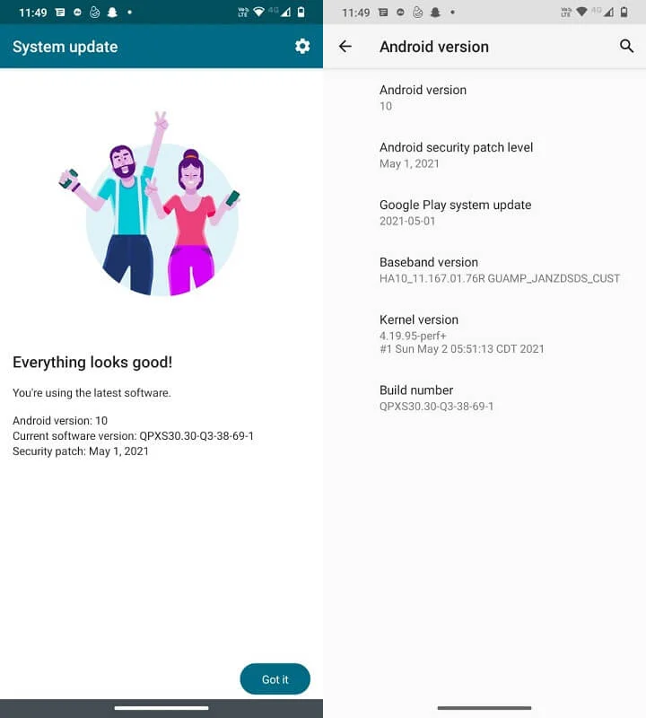 Moto G9 Latest Software
