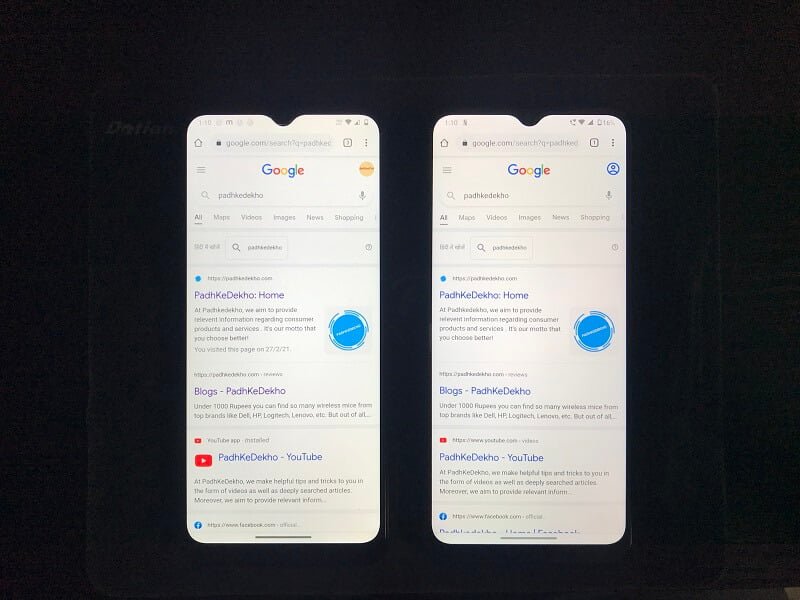 Moto G9 Vs G10 Power Display Brightness Test