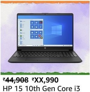 HP 15 10th Gen Core i3 Deal Amazon