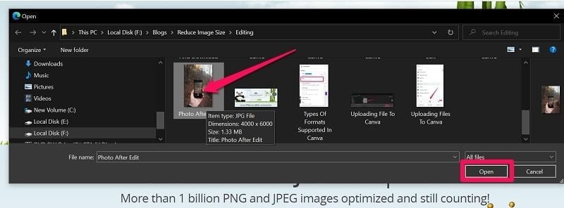 How to Upload Files on Tinypng