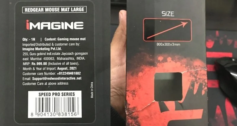 RedGear MP80 XL is Large