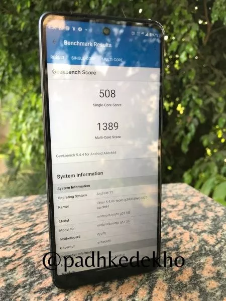 Moto G51 Geekbench Result
