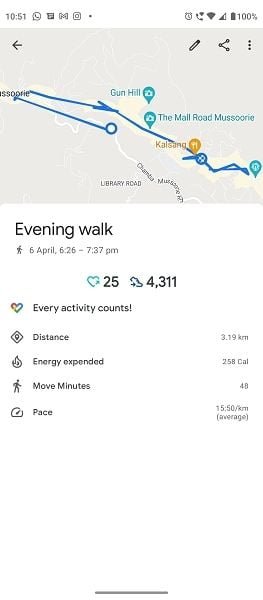 Using Google Fit to Monitor Workout