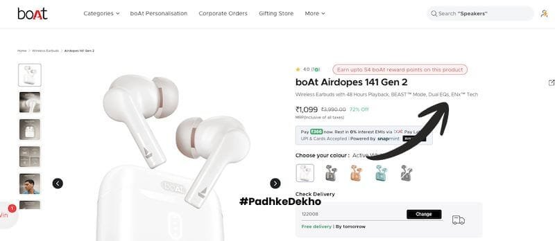 bOat Airdopes 141 Gen 2 dual eq modes